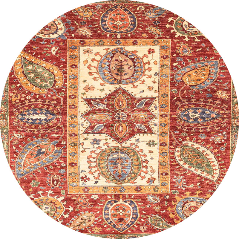 Abstract Indoor Rug, Round 6'