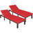 Outdoor Wicker Chaise Lounge , Cushion Included-92541402