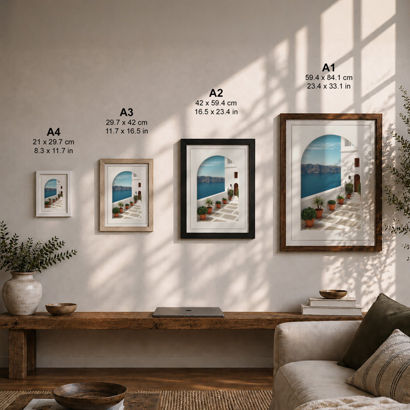 Passage to the Sea Coastal - Framed Print, A3 - 42.0 x 29.7 cm, Black