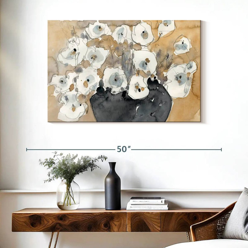 Harnek, Autre fleur blanche I, H 26 po x l 39 po