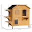 Enclos d'extérieur pour chat 2 étages - Maison en bois avec trappe d'évacuation pour chats de moins de 10 livres, toit ouvrable, plateformes de saut, porte blanche, plateformes