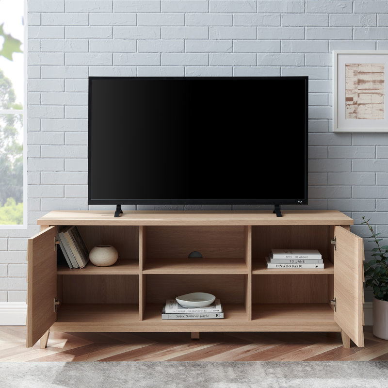 Meuble télé pour téléviseur de 65 po ou moins Menton, Chêne côtier
