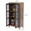 Armoire de rangement de style campagne 23,3 "avec portes en verre