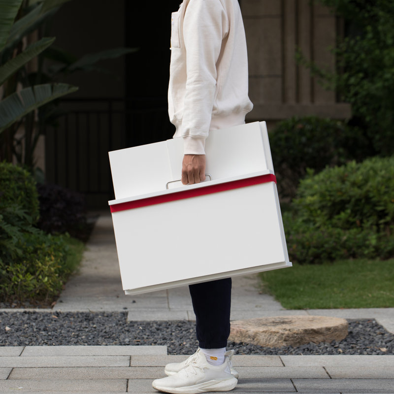 White Foldable Tabletop Portable Lectern for Office and Home
