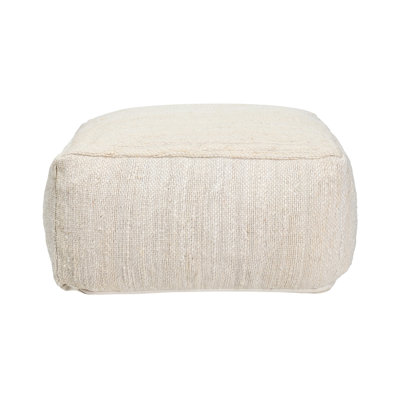 Halter Woven Jute Pouf , Ivory