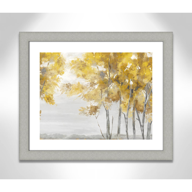 Selfless Yellow " Selfless Yellow " by Eva Watts, Brushed Silver, 23" H x 27" W x 1.25" D