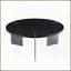 Table basse écologique en chêne noir patiné pour le salon, plateau facile à nettoyer et amp; Structure en métal robuste-385929333