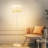 French Cream-Style Wrought Iron & PVC Floor Lamp