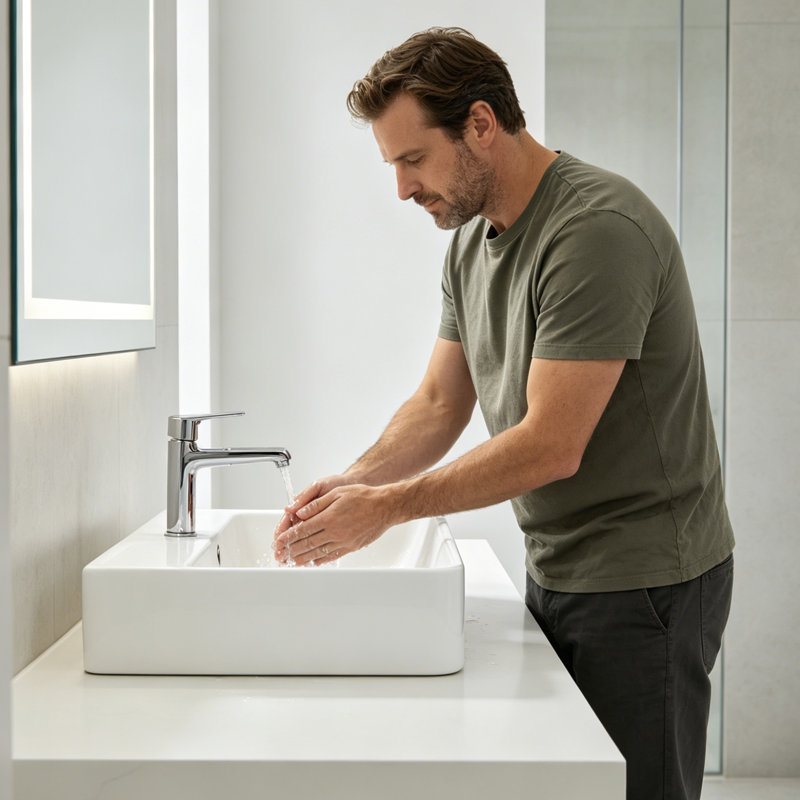 FXSGER Chrome Ceramic Sink, 40*42*15.5cm