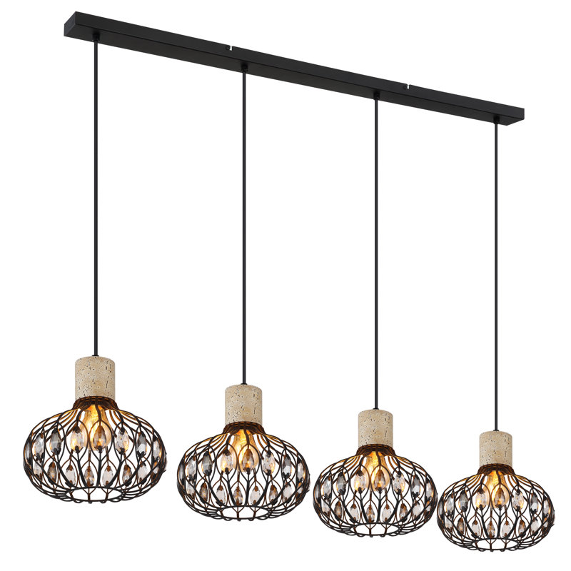 Pawtucket 4 - Light Matte Black Geometric Pendant