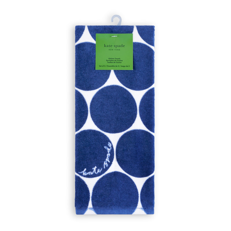 Loop And Dot Kitchen Towel Set, Blue