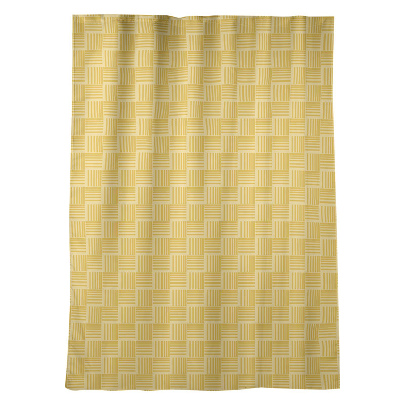 Panneau de rideau simple obscurcissant et isolant avec passe-tringle classique, Jaune