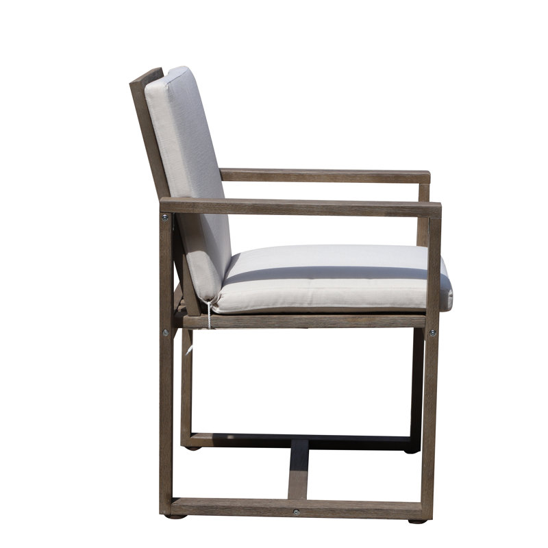 Harbor Outdoor Dining Armchair, Gray