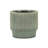Green Ceramic 41 Ounce Striped Round Distressed Pot Planter