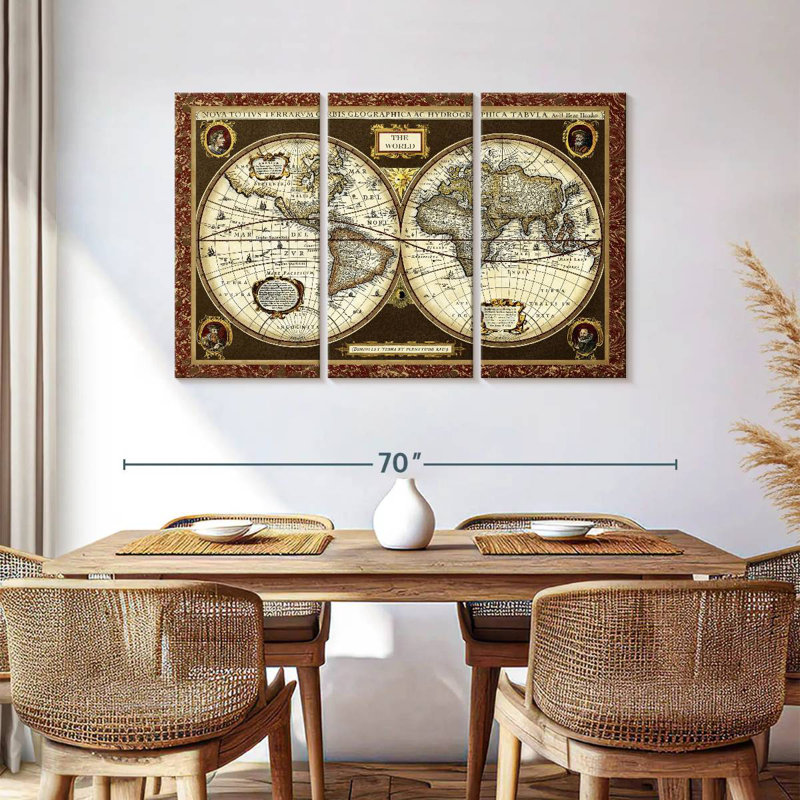 Carte du monde Aliaz, H 36 po x l 57 po