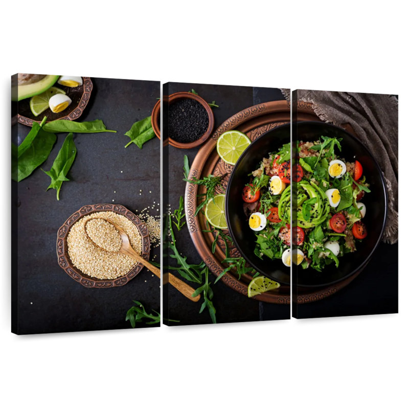 Salade de quinoa et de légumes, H 28 po x l 45 po
