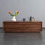 Table basse moderne et minimaliste en bois massif avec rangement-760057074