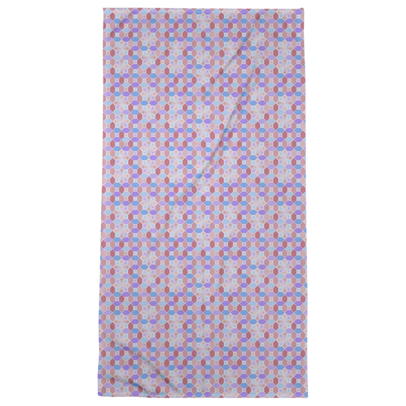 Katelyn Elizabeth Cotton Blend Beach Towel, Pink/Blue
