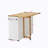 Kitchen Island Cart with 2 Door Cabinet and Three Drawers with Spice Rack, Towel Rack