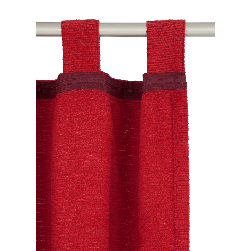 Jaylene Blackout Single Curtain Panel, 270 W x 245 D cm, Red