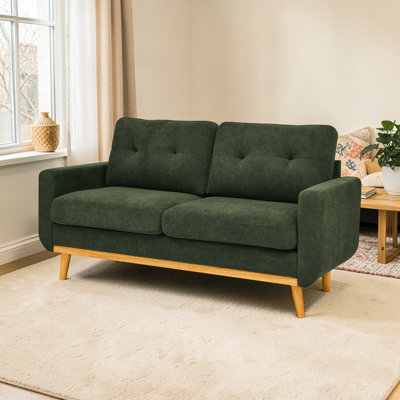 Brooklington 67.7" Square Arm Loveseat with Wooden Legs (Legs Tone May Vary)