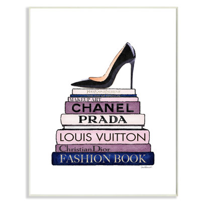 « mode stylisé chaussures bookstack blue purple », impression