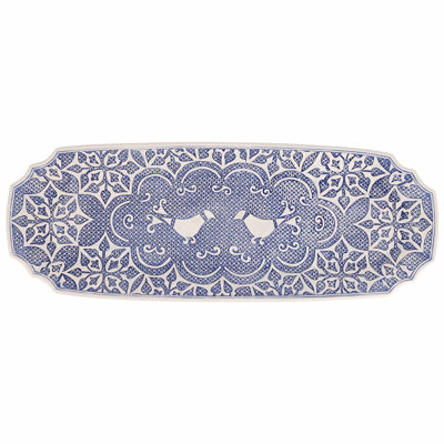 VIETRI Uccello Blu Italian Stoneware Platter