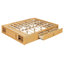 Structure de lit plateforme grand format avec 4 tiroirs de rangement et un casier de rangement au pied de lit, sans tête de lit, design moderne et peu encombrant - naturel-1099032099