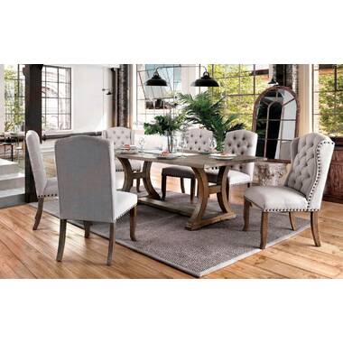 Esaie King Louis Back Arm Chair (Set of 2) Gracie Oaks Upholstery Color: Black, Leg Color: Gray