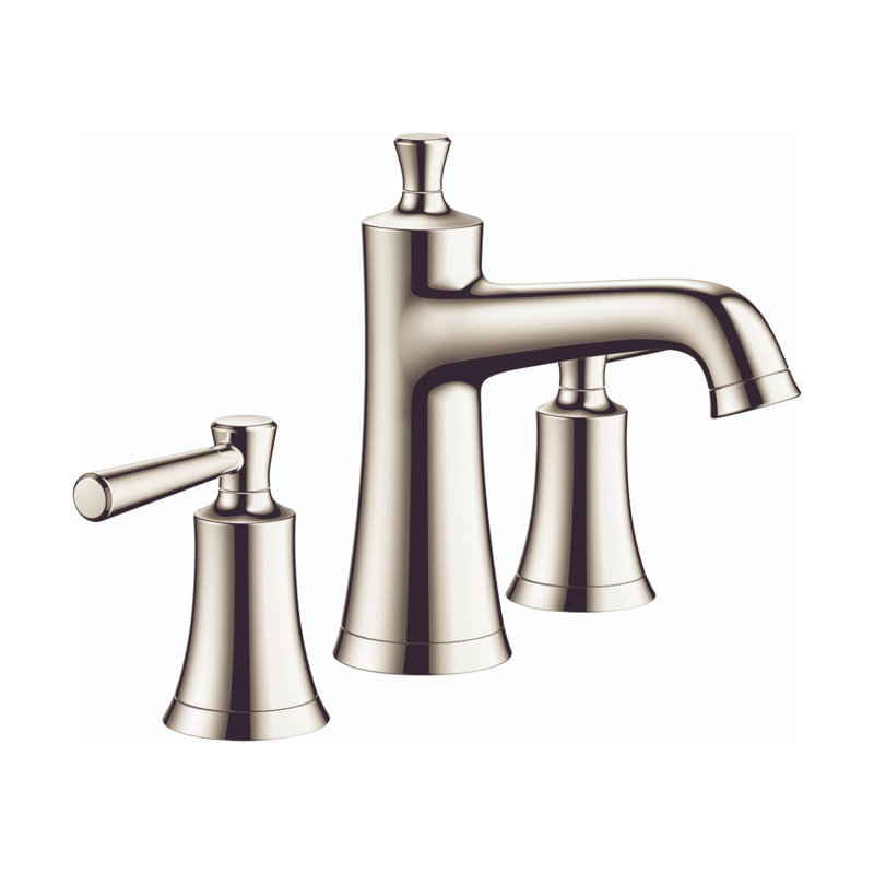 Joleena Widespread Bathroom Faucet with Drain Assembly, Polished Nickel