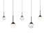 Quest 5 Light Crystal LED Multi-Light Pendant-1464678020
