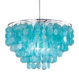 Esmeralda 6-Light Modern Capiz Shell Chandelier Hanging Light Pendant Ceiling Lighting