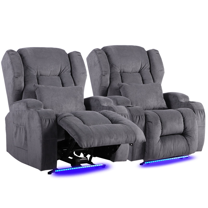 Siège de cinéma maison inclinable électrique avec porte-gobelet Aguilera