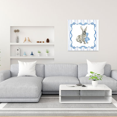 Impression d'art mural abstrait Bluebonnet Bunnies