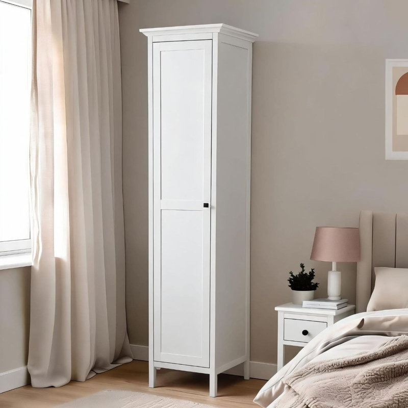 Alexandrina 1 or 2 Door Wardrobe with Hanging Rail White, 179"H x 50.5"W x 54.5"D