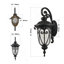 Paquet de 1 lanterne murale d'extérieur classique de 23 po (H), applique murale rétro noire avec verre à bulles, luminaire extérieur résistant aux intempéries pour porche, patio et entrée (ampoule non incluse)