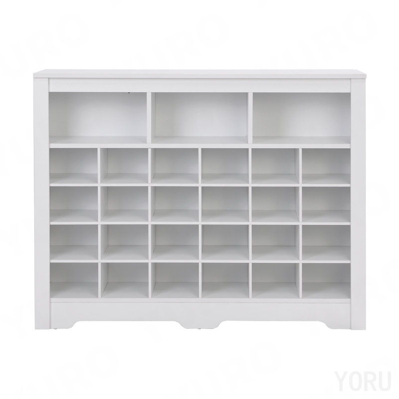 Console à chaussures 24 po, base incurvée - blanc