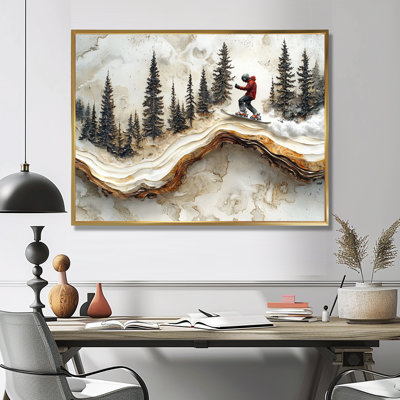 Cyrstal Snowboard Carve The Slopes I - Ski, art mural