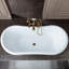59" x 28" Clawfoot Soaking Acrylic Bathtub-61051262-51226567