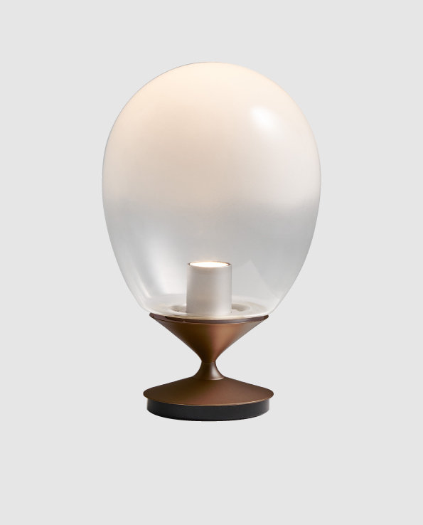 Table Lamp, Bronze, 11" H x 6.3" W x 6.3" D