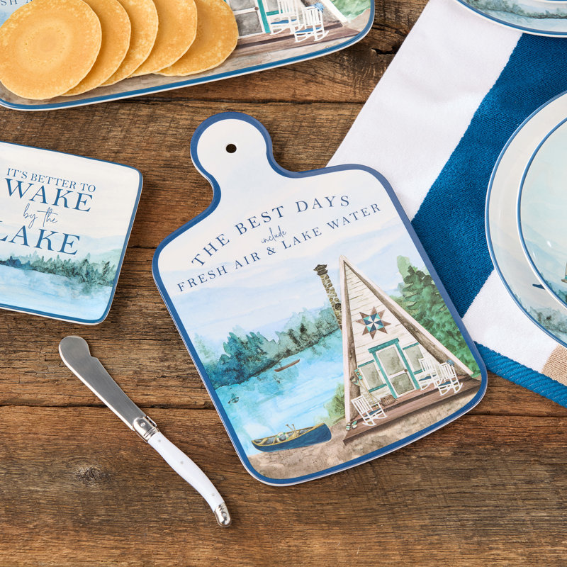 Ensemble d'assiettes et de plateaux ovales Wake at the Lake