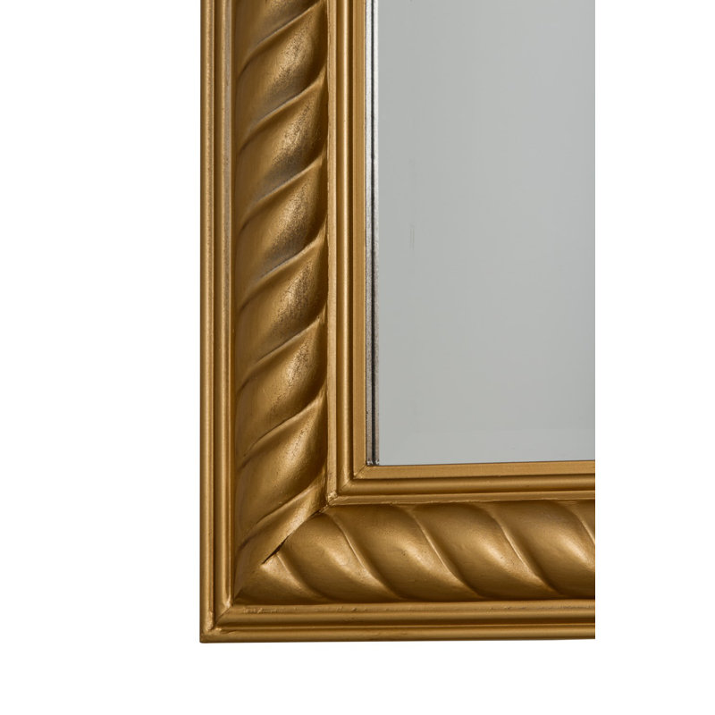 Marilyn Wood Flat Wall Mirror, 187cm H x 62cm W, Gold