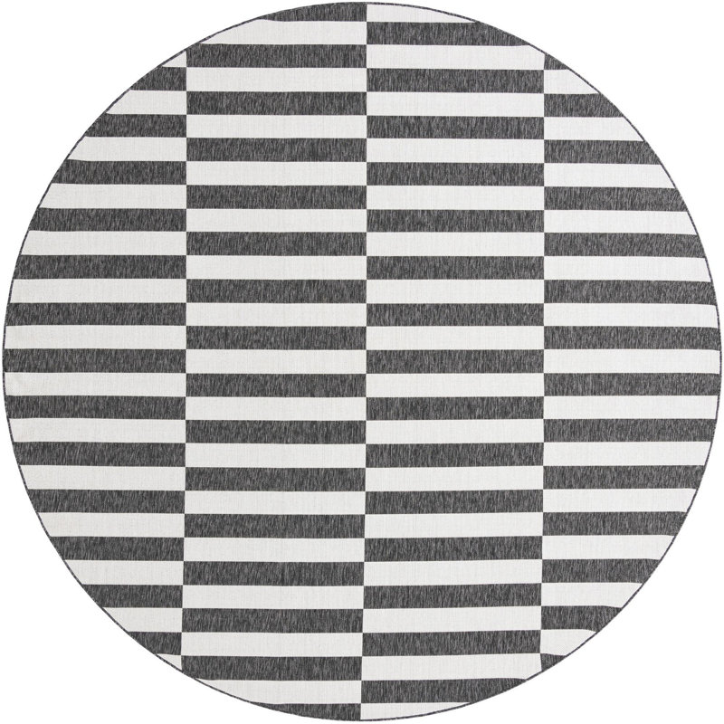 Tapis d'extérieur scintillant gris, Rond 10 pi 8 po