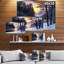 «River and Forest in Winter Sunset», reproduction sur toile tendue-2094626929