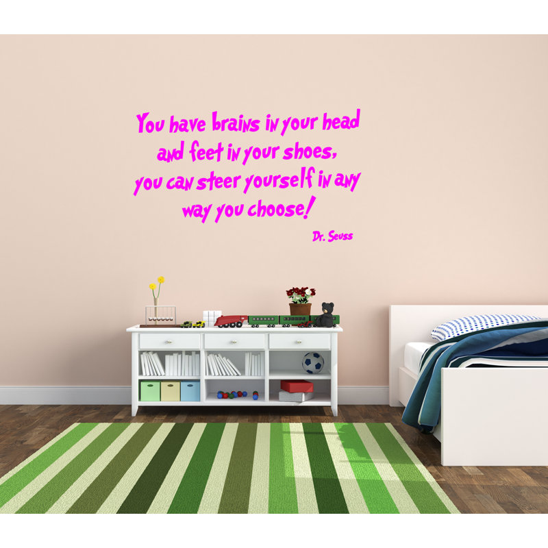 Text & Numbers Wall Decal, Hot Pink