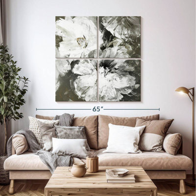 Fleurs blanches et grises Avery