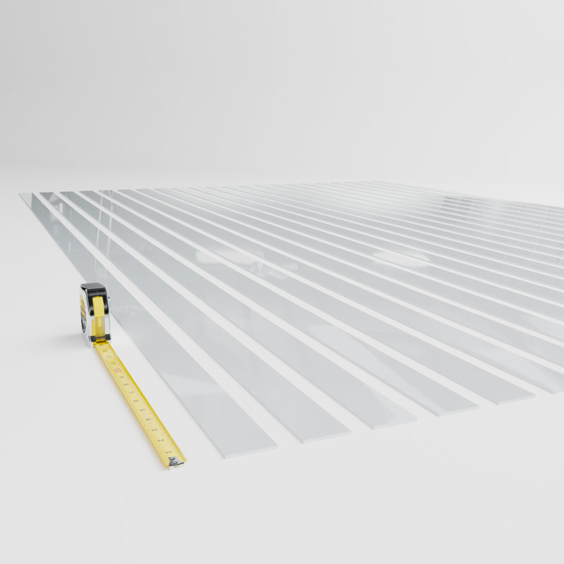 Adjustable Acrylic Slat Wall Panel Kit, White, 94" H x 44" W