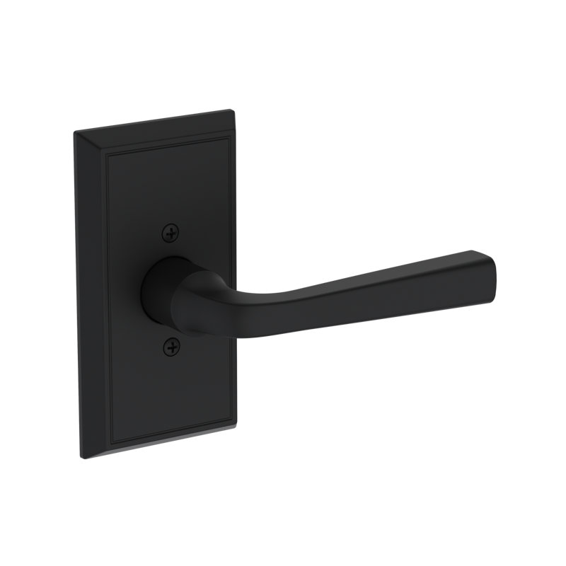 Kinsella Full Dummy Lever with Chamfered 5in Rose in Matte Black, Matte Black