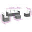 Ensemble de canapé de jardin Vidaxl beige, blanc crème