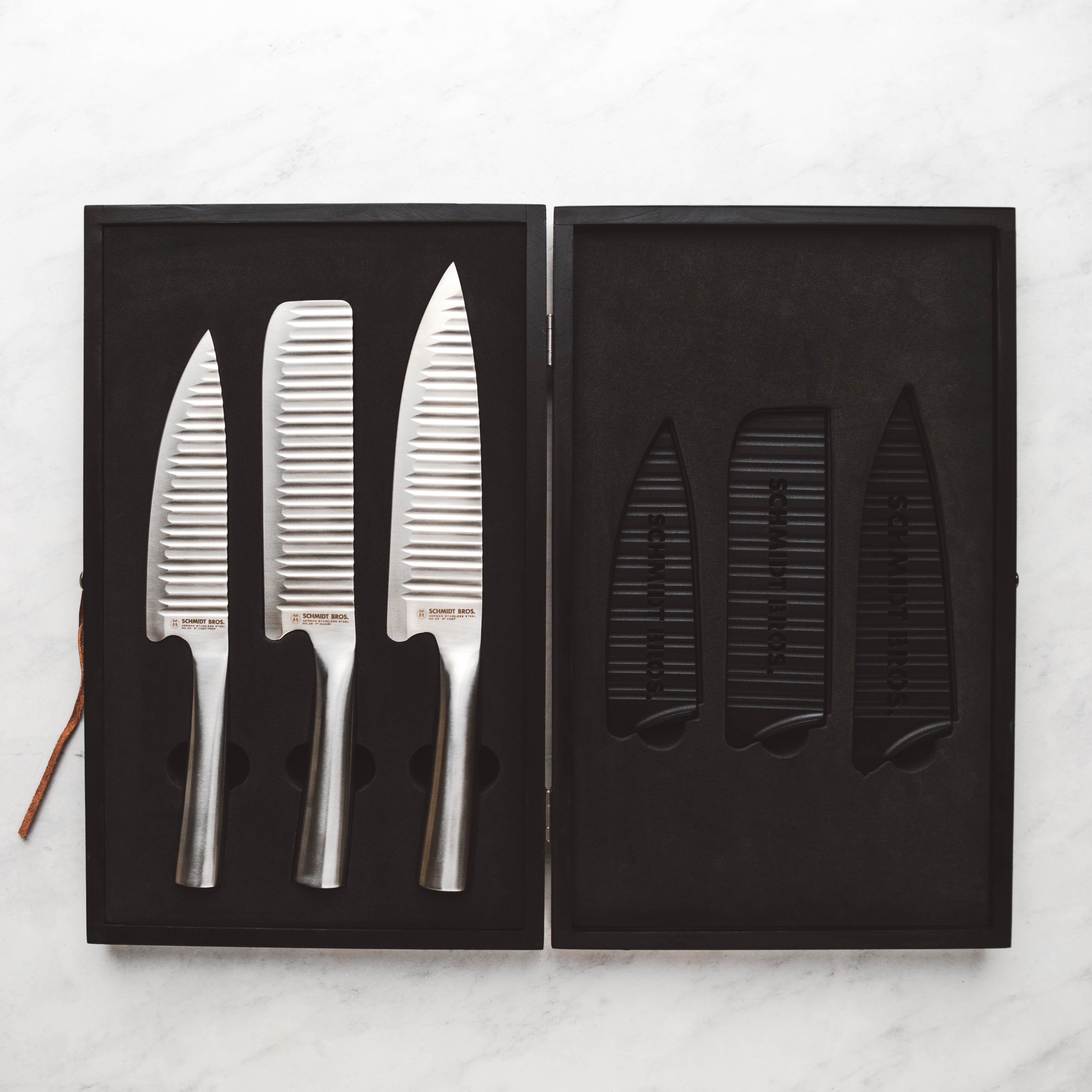 Schmidt Bros 3 Pc Forged Professional Chef Knife Set German Steel